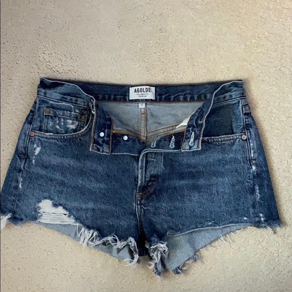 AGOLDE Denim Parker Shorts Rock Steady